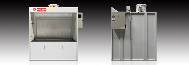 FILTER BOOTH    Front (left), Right side (right)