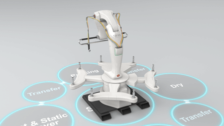 Swan robot placed in the center of the quick system