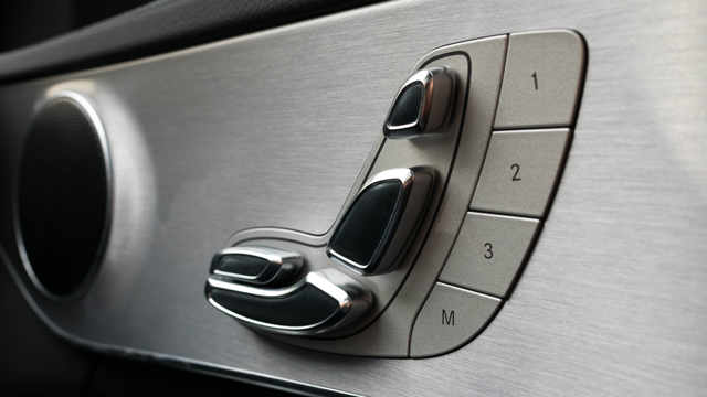 Automobile interior parts: Buttons, switches　Plating-like coating　Image